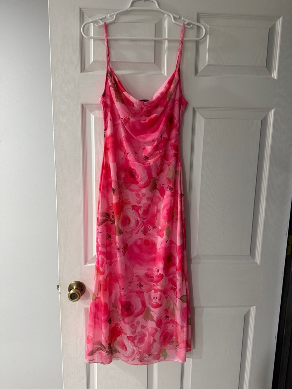Pink Floral Slip Dress
